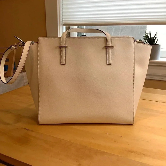 KATE SPADE Bright White Large Saffiano Leather Satchel - Picture 4 of 16